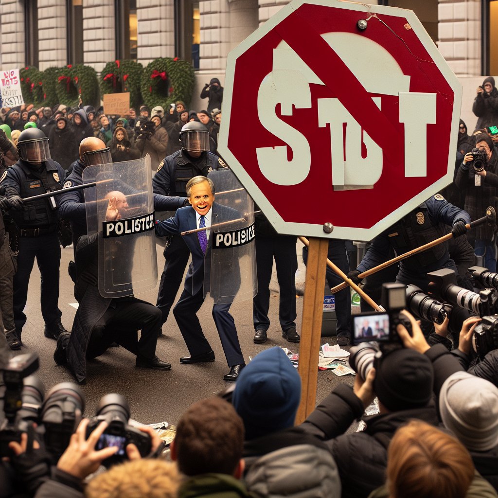Illustration of Trump Blocks DHS Reopening Without ICE Funds