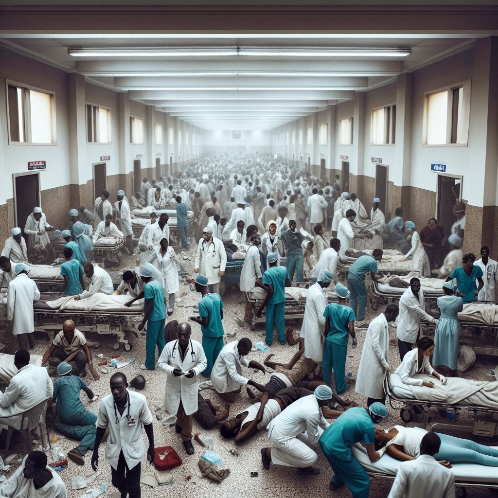 Illustration of Sudan Hospital Strike Kills 64: WHO Blames Chaos