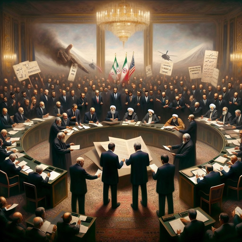 Image for: chatgpt_image_67821537.jpg Illustration of Iran Rejects U.S. Ceasefire Plan, Proposes Its Own Terms