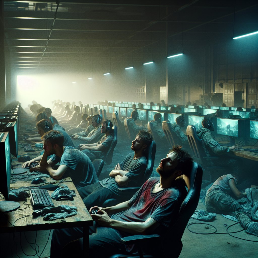 Illustration of Gamer's 4-Day Marathon Ends in Tragedy