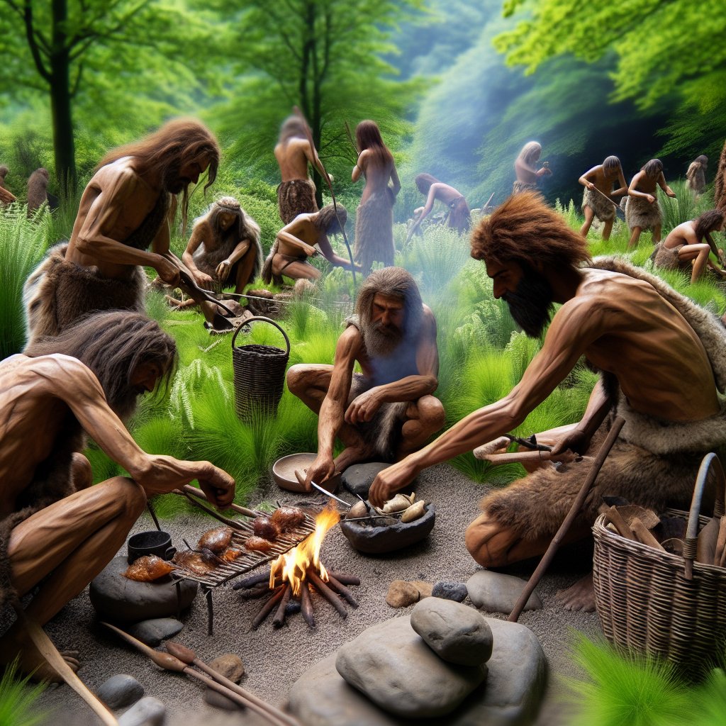 Illustration of Prehistoric Europeans: The Original Foodies