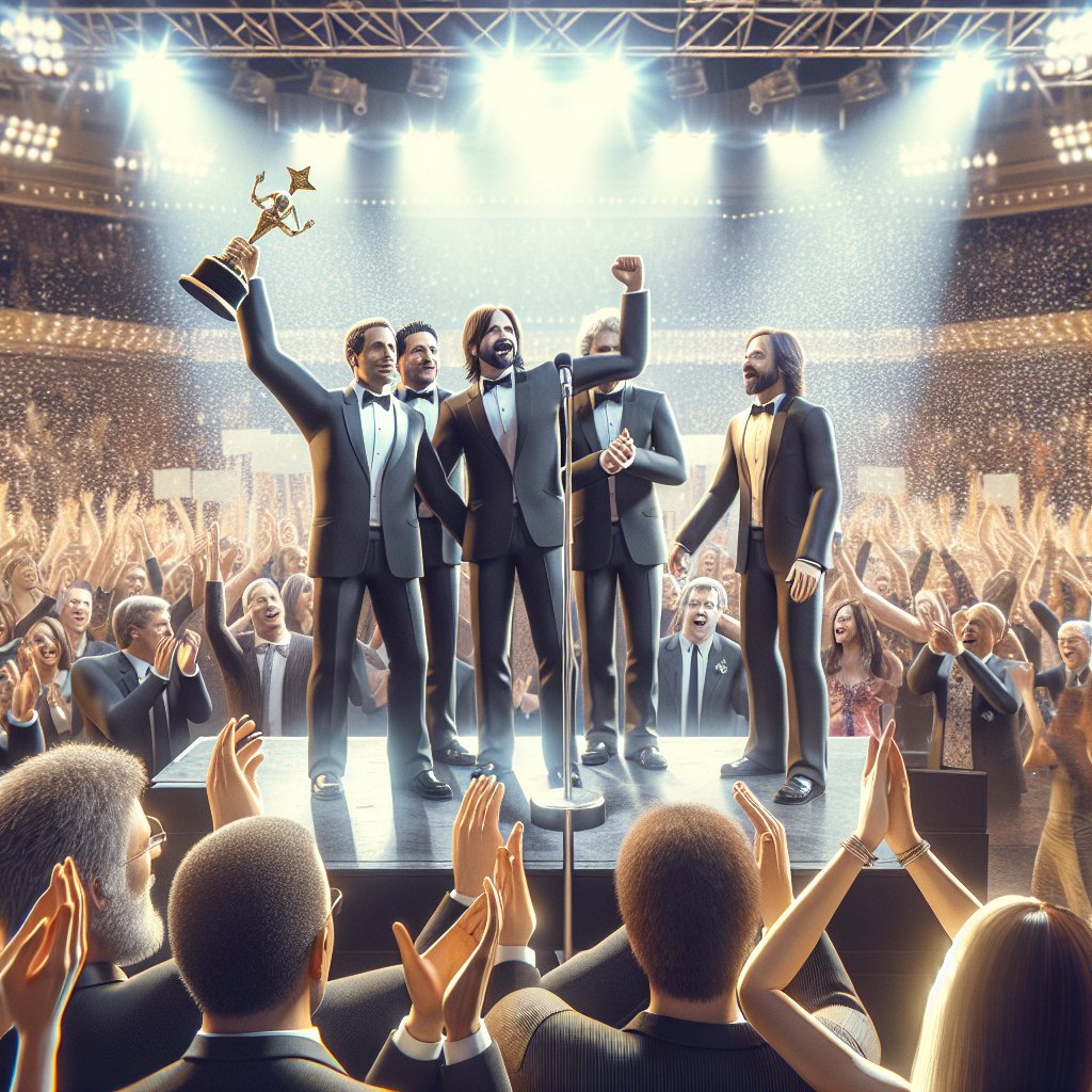 Image for: chatgpt_image_3f9efb59.jpg Illustration of Oasis Reunion Tour Bags Top Pollstar Award Amidst Star-Studded Wins