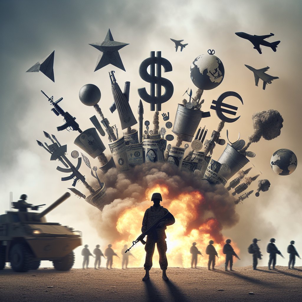 Image for: chatgpt_image_6e44bd95.jpg Illustration of Trump's Financial Bombs: Economic Warfare on Iran
