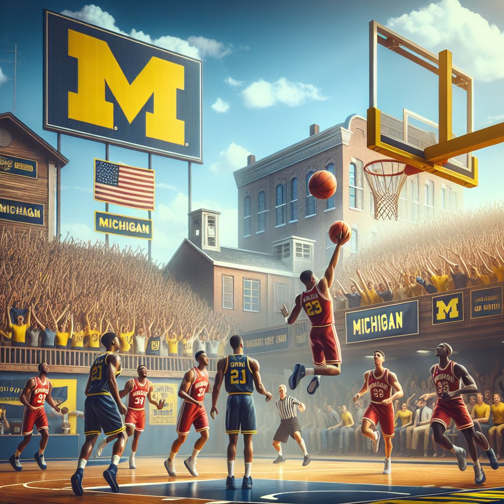 Image for: chatgpt_image_ab3dedc7.jpg Illustration of Michigan's Slam Dunk: NCAA Champs at Last