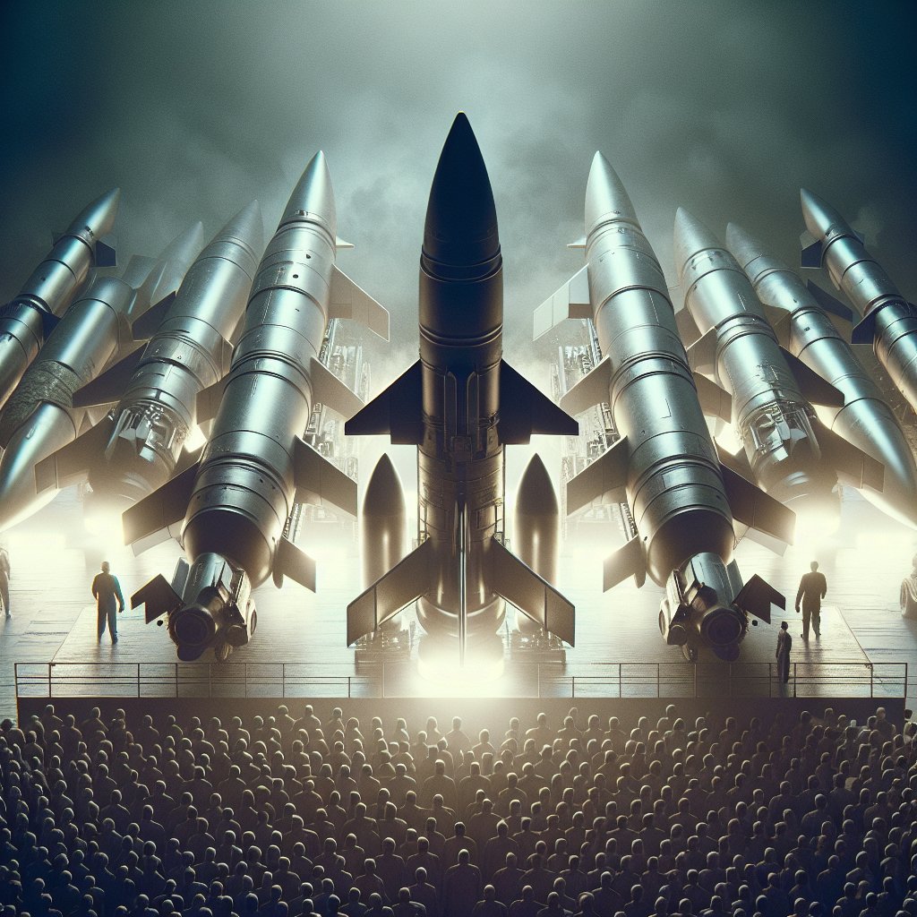 Image for: chatgpt_image_c1d77530.jpg Illustration of Kim's Cluster Bomb Show: North Korea's Latest Missile Stunt