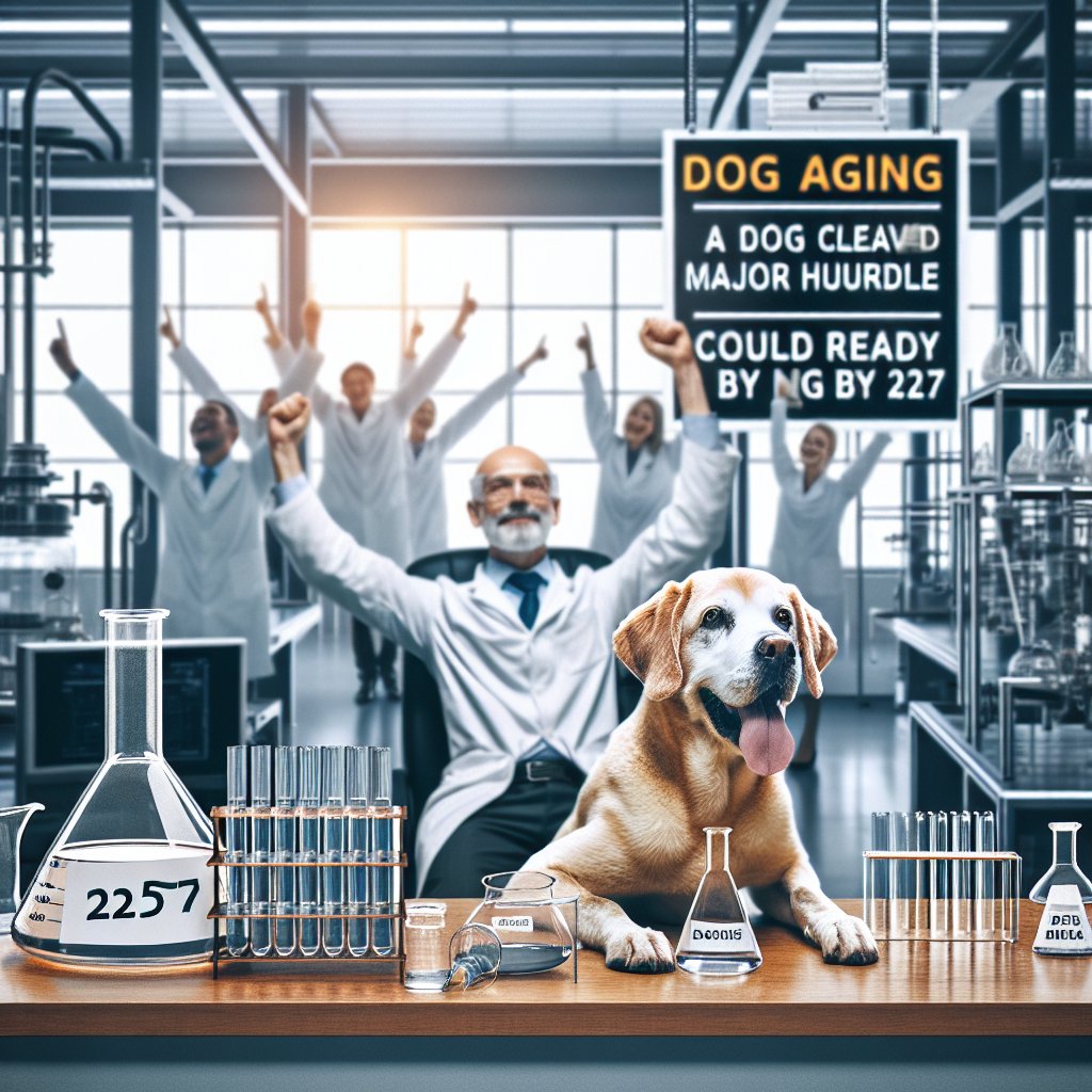 Image for: chatgpt_image_fb282137.jpg Illustration of Dog Aging Drug Clears Major Hurdle, Could Hit Market by 2027